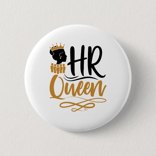 HR Queen Human Resources Kvinnor Knapp (Framsida)