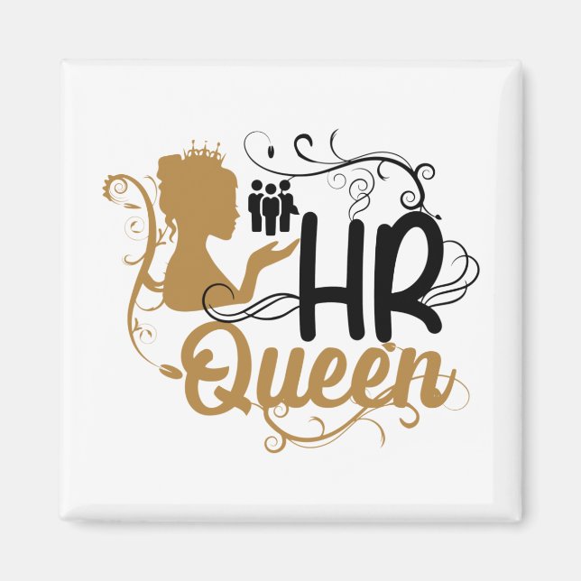 HR Queen Human Resources Women Magnet (Framsidan)