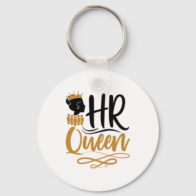 HR Queen Human Resources Women Nyckelring (Framsida)