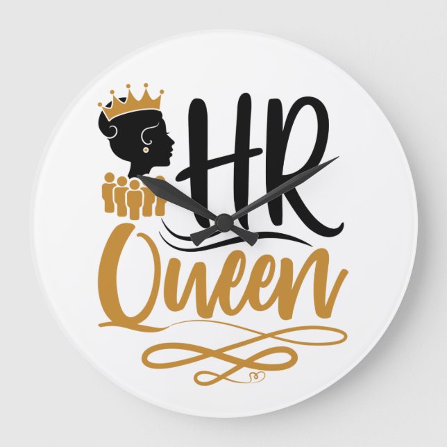 HR Queen Human Resources Women Stor Klocka (Framsida)