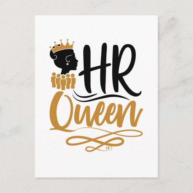 HR Queen Human Resources Women Vykort (Framsida)