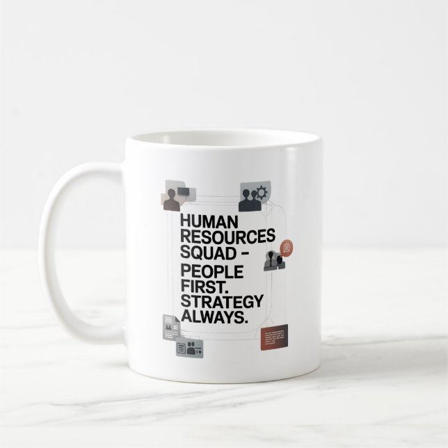 HR Squad – People First. Strategy Always. Kaffemugg (Vänster)