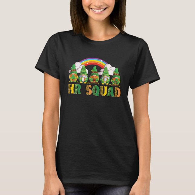 HR Squad St Patrick's Day Costume  Human Resource  T Shirt (Framsida)