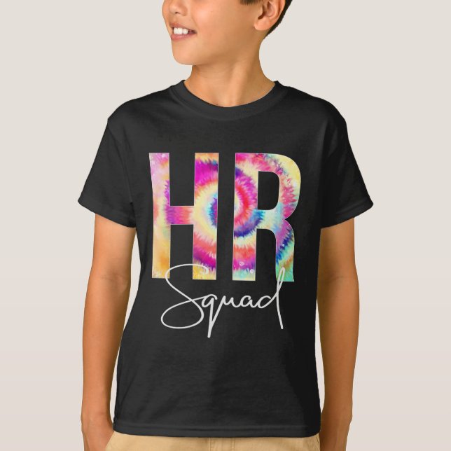 HR Squad Tie Dye Back to school Kvinnors uppskattn T Shirt (Framsida)