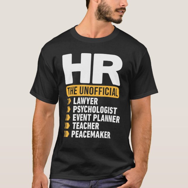 HR The Unofficial Lawyer Psychologist Event Planne T Shirt (Framsida)