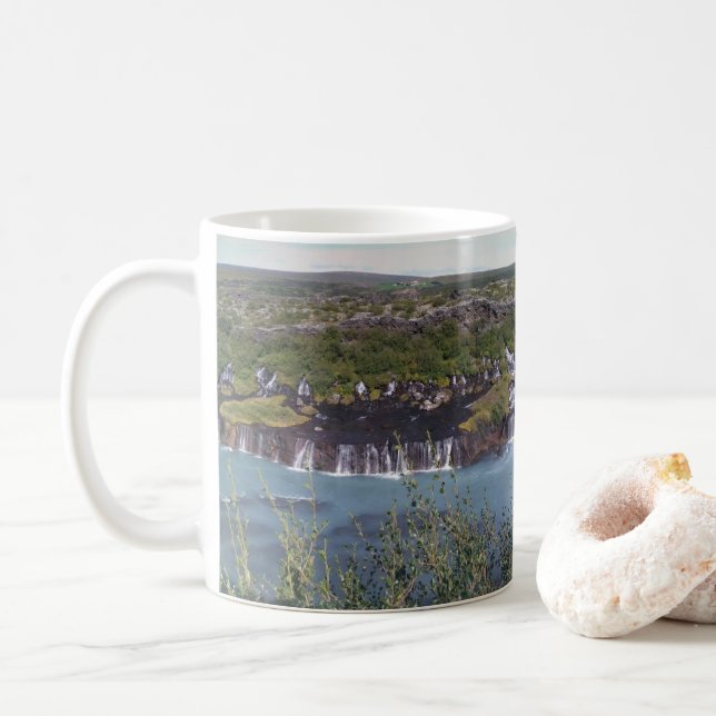 Hraunfossar kaffemugg (Med munk)