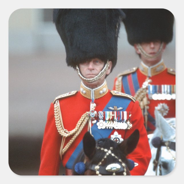 HRH Duke of Edinburgh Fyrkantigt Klistermärke (Framsida)