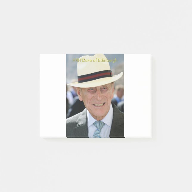 HRH Duke of Edinburgh - Prince Philip Post-it Block (Framsida)