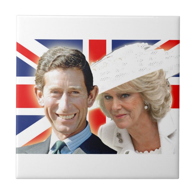 HRH Prince Charles & HRH Duchess of Cornwall Kakelplatta (Framsidan)