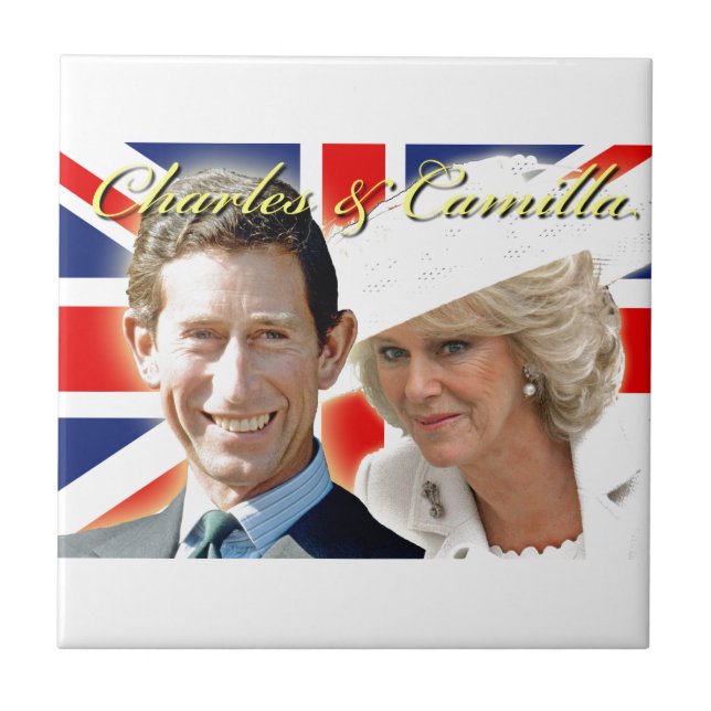 HRH Prince Charles & HRH Duchess of Cornwall Kakelplatta (Framsidan)