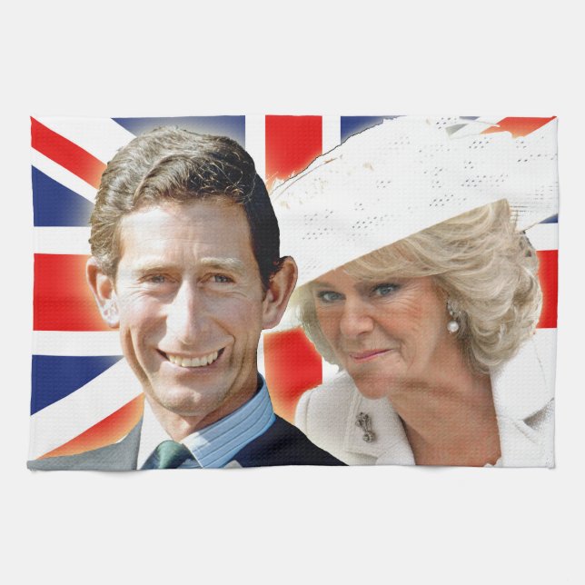 HRH Prince Charles & HRH Duchess of Cornwall Kökshandduk (Horisontell)