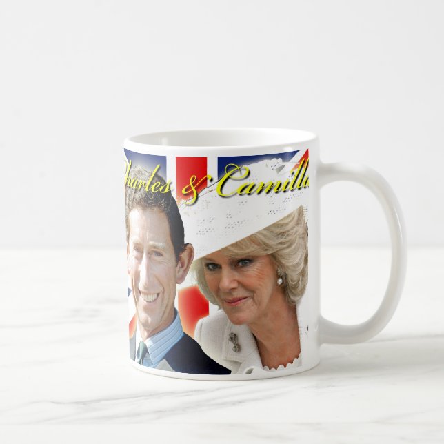 HRH-Prince Charles & HRH-hertiginna av Cornwall Kaffemugg (Höger)