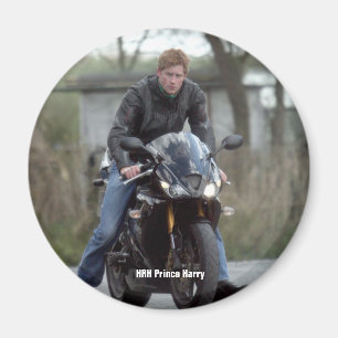 HRH Prince Harry motorcykel Magnet