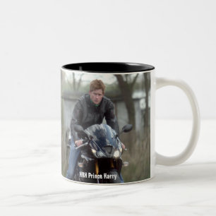 HRH Prince Harry motorcykel Två-Tonad Mugg
