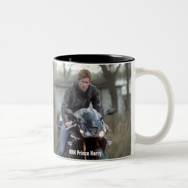 HRH Prince Harry motorcykel Två-Tonad Mugg (Höger)
