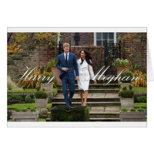 HRH Prince Harry och Meghan Markle Royal Bröllop Hälsningskort