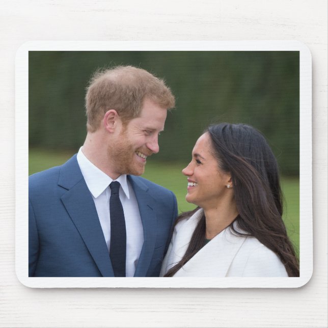 HRH Prince Harry och Meghan Markle Royal Bröllop Musmatta (Framsidan)