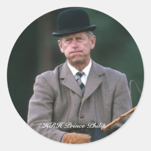 HRH Prince Philip Windsor 1980 Runt Klistermärke