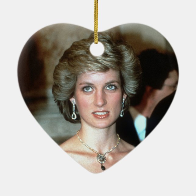 HRH Princess Diana Wien 1986 Julgransprydnad Keramik (Baksidan)