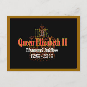 HRH Queen Elizabeth Diamond Jubilee vykort