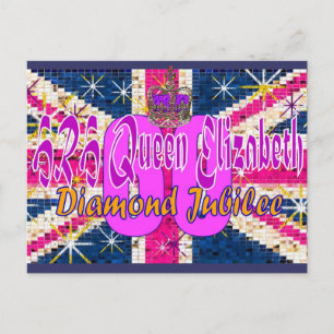 HRH Queen Elizabeth Diamond Jubilee vykort