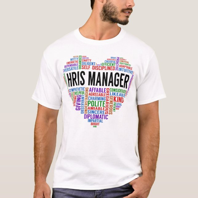 HrIS Manager Heart T Shirt (Framsida)