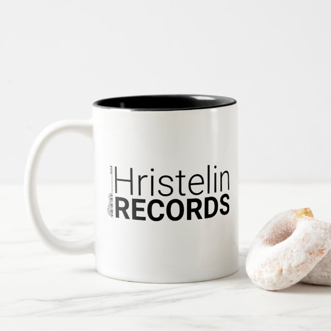 Hristelin RECORDS Två-Tonad Mugg (Med munk)