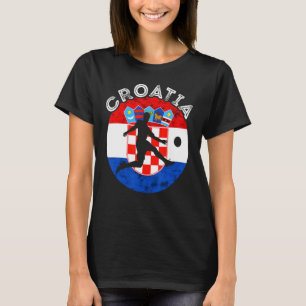 Hrvatska fotbollslag Kroatiskt Flagga kroatiskt fo T Shirt