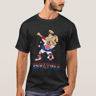 Hrvatska Hund Kroatiens fotbollslag Kroatiens Flag T Shirt