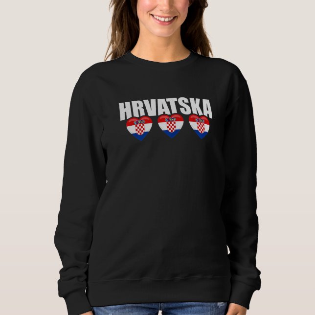 Hrvatska Kroatien, Flagga kroatiska T Shirt (Framsida)