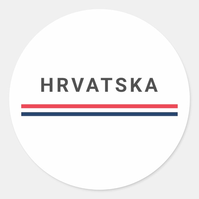 Hrvatska Linjer Runt Klistermärke (Framsida)