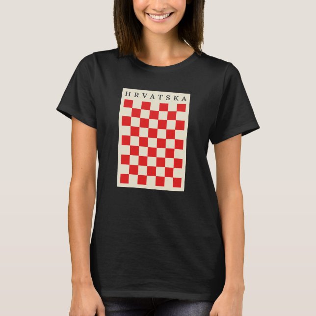 Hrvatska Vintage T Shirt (Framsida)
