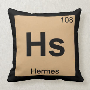 Hs - Hermes Gud Chemistry Periodic Bord Symbol Kudde
