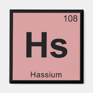 Hs - Kaliumkemi Periodisk Bord-symbol Magnet