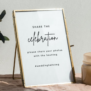 hshtag-skylten kärlek bröllop poster