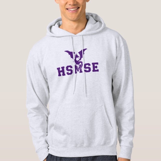 HSMSE Draghud i Ash Grått Hoodie (Framsida)