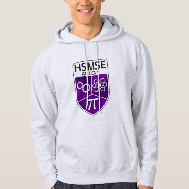 HSMSE pull-over Hoodie i Ash Grått (Framsida)