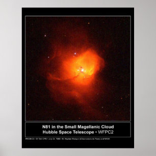 HST N81 i det små Magellanic molnet Poster