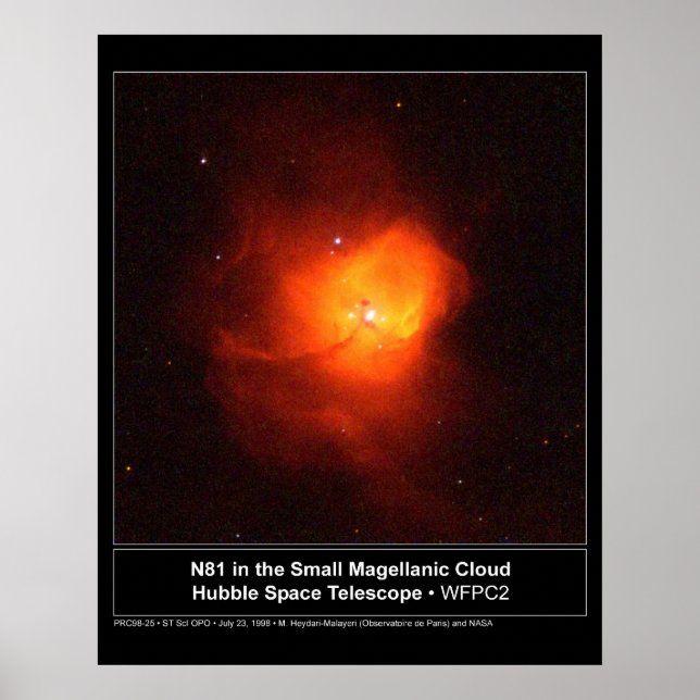 HST N81 i Small Magellanic Cloud Poster (Framsidan)