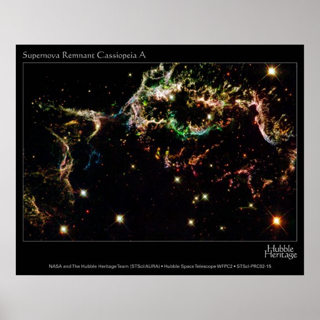 HST Supernova Remnant Cassiopeia A Poster (Framsidan)