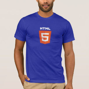 HTML5 mörk blått T-Shirt