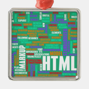 HTML 5 eller HTML5 Julgransprydnad Metall