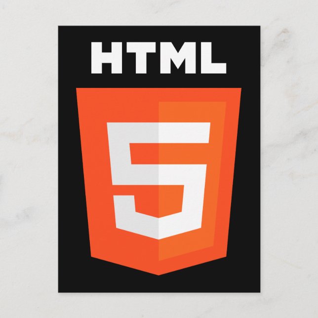 HTML 5-Logotyp Vykort (Framsida)