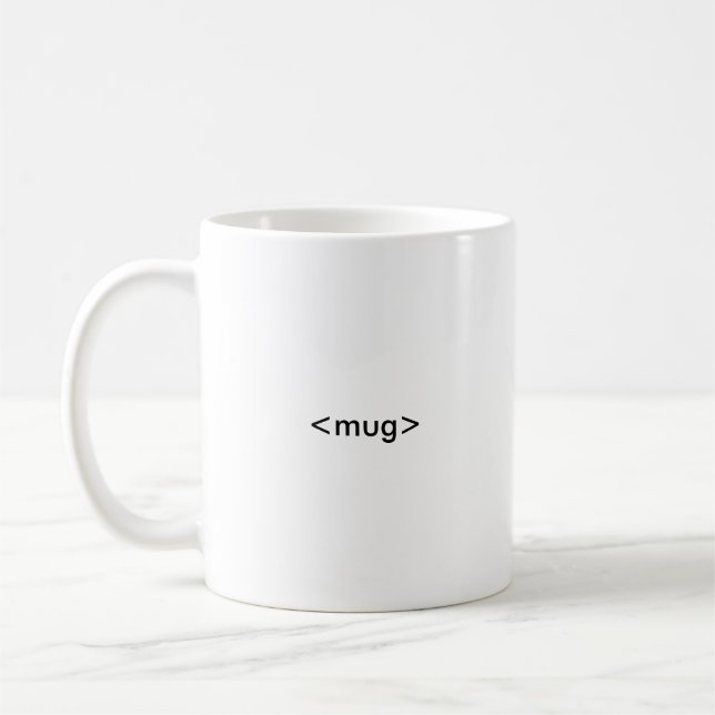 Html-coders mugg, <mug></mug> kaffemugg (Vänster)