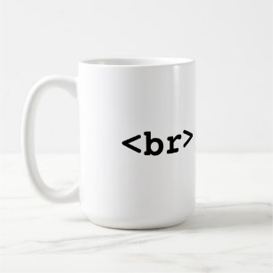 HTML-/CSSkaffemugg (#c0ffee <br>, kaffeavbrott) Kaffemugg