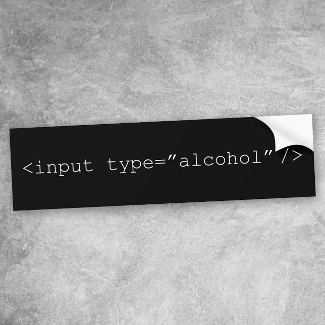 HTML-formulär för inmatning av alkohol Bildekal (Skapare uppladdad)