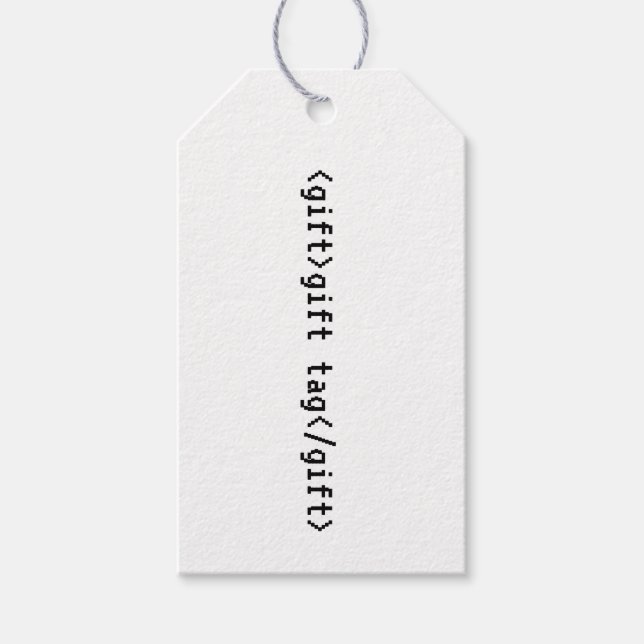 HTML<gift>Märkre Computer Science Coder Programmer Presentetikett (Framsidan)