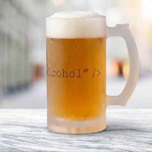 HTML-inmatning Alkohol - Webbutvecklarskämt Frostat Ölglas