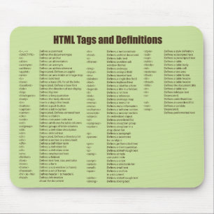Html märker Mousepad Musmatta