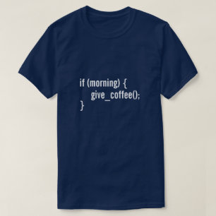 HTML, om rolig programmerare för morgongekaffe T-shirt